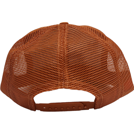 Vintage Burnt Orange With Mid Crown Mesh Snapback Hat