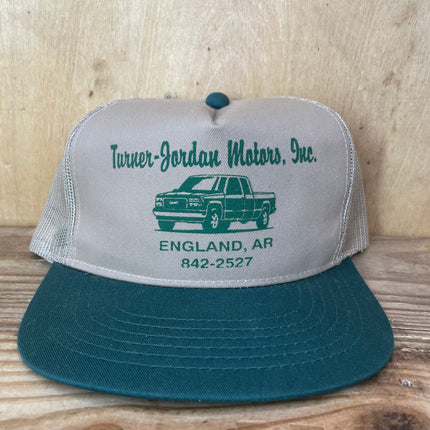 Vintage Turner Jordan Motors Inc Mesh SnapBack Hat Cap