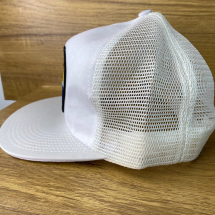 Custom Brown & Root marine Offshore Services Texas Vintage White mesh Snapback hat cap