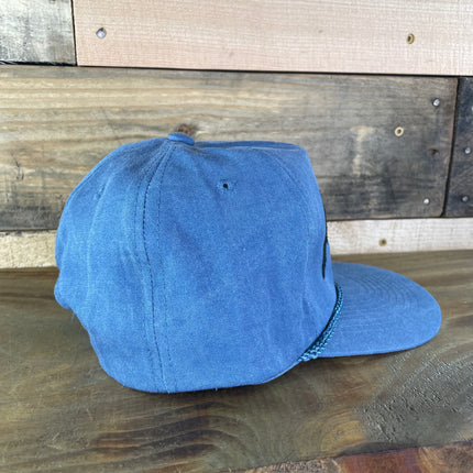 The Happy Fisherman Sky Blue Golf Rope Snapback Cap Hat Custom Embroidered