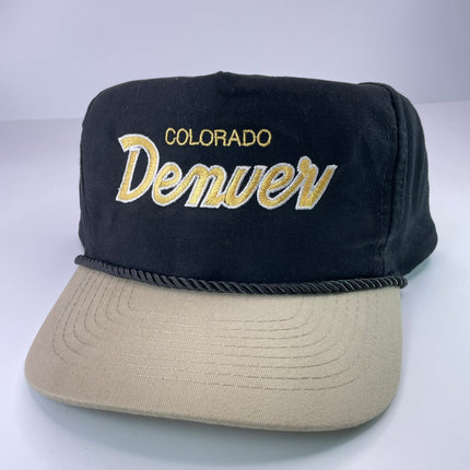 Denver Colorado Vintage Strapback Rope Cap Hat Embroidered