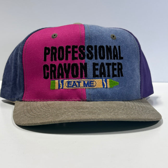 Professional Crayon Eater Eat Me Funny Vintage Pinwheel SnapBack Cap Hat Custom Embroidered