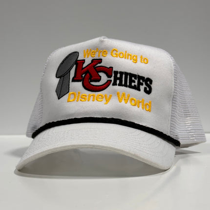 KC Rope White Mesh Trucker SnapBack Cap Hat Custom Embroidered