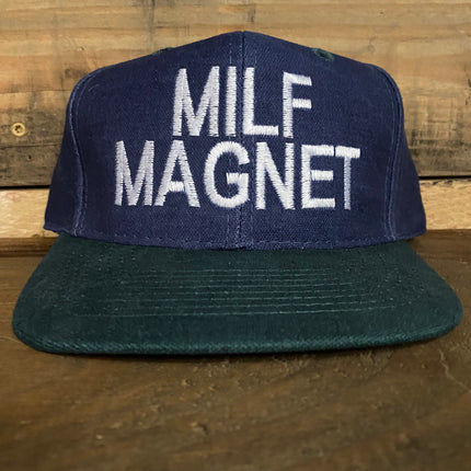 MILF Magnet Vintage Strapback Hat Cap Custom Embroidery
