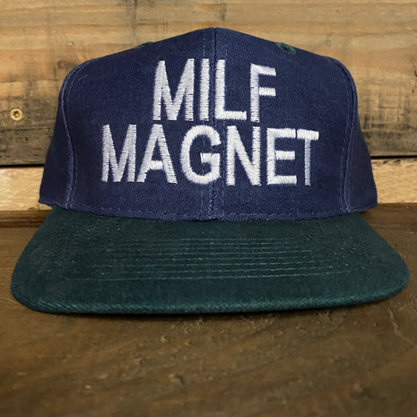 MILF Magnet Vintage Strapback Hat Cap Custom Embroidery