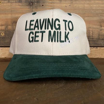 Leaving To Get Milk Vintage Saude Snapback hat cap custom embroidery