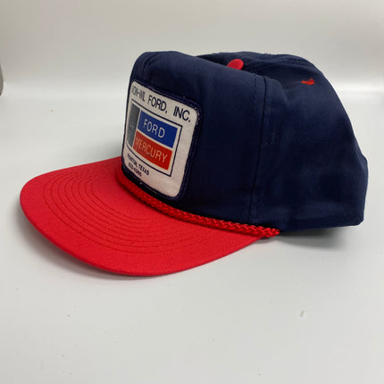 Custom Ford Mercury vintage navy and red rope Snapback hat cap (ready to ship)