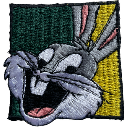 Vintage Bugs Bunny Yellow and Green 3”x2.5” Sew On Patch