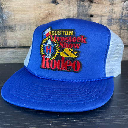 Custom Houston Livestock Rodeo Mesh Trucker SnapBack Hat Cap