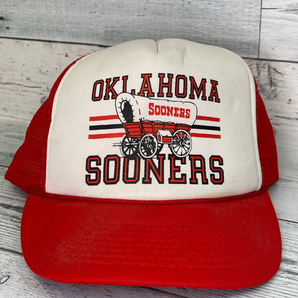 Vintage Oklahoma Sooners Mesh Trucker Snapback Cap Hat