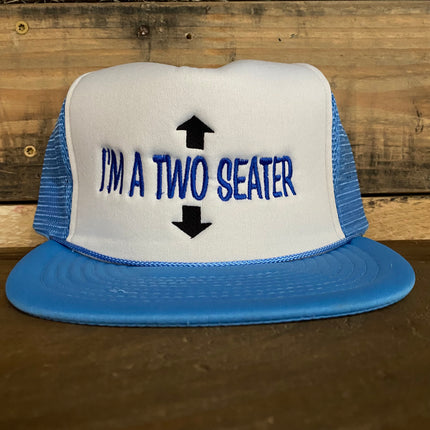 I’m A Two Seater Vintage mesh Snapback hat cap custom embroidery