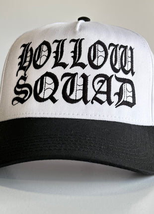 OFFICIAL HOLLOW SQUAD Xavier Wulf COLLAB White Crown Black Brim SnapBack Cap Hat Custom Embroidered