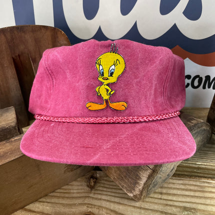 Custom Vintage Tweety Bird Rope Snapback Hat Cap Ready To Ship