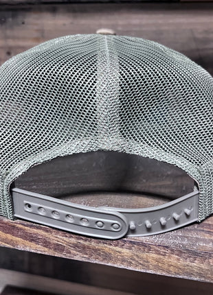 The Leather Head Hat Co Merle Haggard Sing Me Back Home 7 Panel Mesh SnapBack Hat Cap