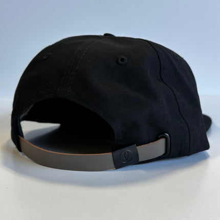 Crown Golf Black Rope Strapback Cap Hat Custom Embroidered