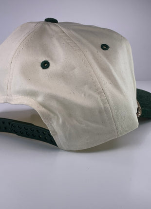National LAZY DAY Vintage Green Suede Brim Snapback Cap Hat With Rope Custom Embroidered