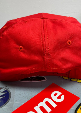 LEMME GET A PACK OF REDS AND $10 ON PUMP 6 Vintage Orange Tone Red Rope Snapback Cap Hat Funny Custom Embroidered