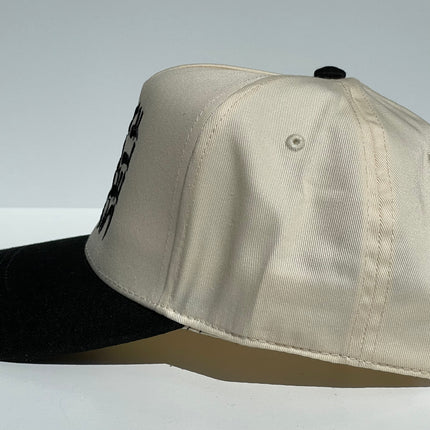 Go Fuck Your Self Custom Embroidered SnapBack Cream/Black