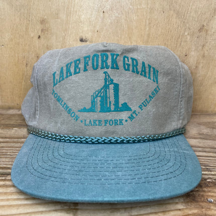 Vintage Lake Fork Grain rope SnapBack Hat Cap