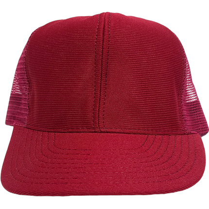 Vintage Maroon With High Crown Mesh Snapback Hat Cap Made in the USA