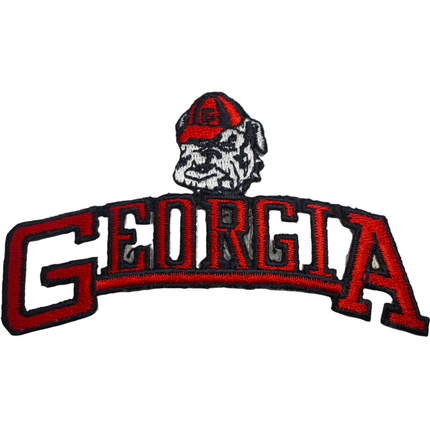 Vintage Georgia Bulldogs Mascot Team Logo 4.25" x 2.5" Patch