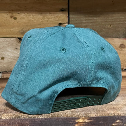Custom Mallard Duck patch Curve Brim Rope Stonewash Green Snapback Cap Hat