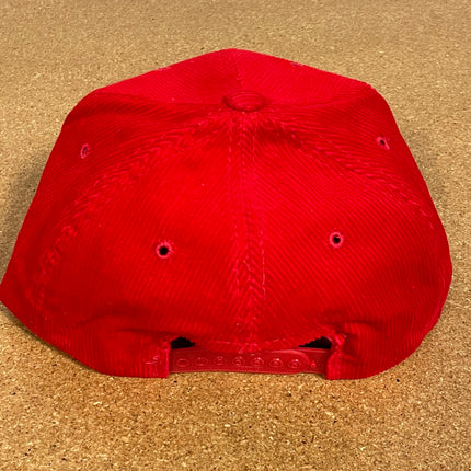 Vintage Snowmass Red corduroy Snapback hat cap