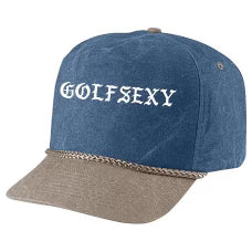 12 Golf Sexy on blue crown khaki brim Snapback hat custom embroidery
