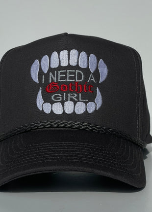 I Need A Gothic Girl Custom Embroidered Vintage SnapBack meme Cap Hat