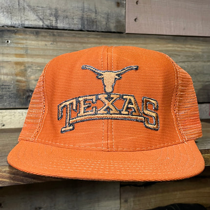 Custom Texas Longhorns Vintage Orange Mesh Trucker SnapBack Hat Cap Ready to ship