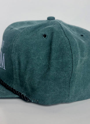 University of Your Mom SnapBack Custom Embroidered Stone washed green