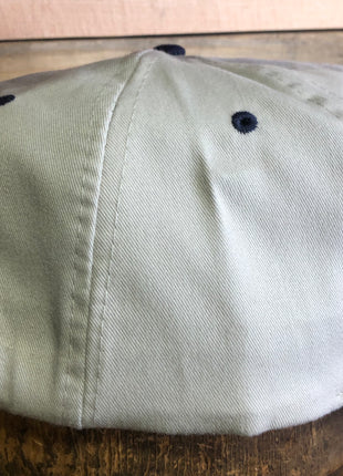 Dig Bick Vintage Tan Navy Brim Strapback cap hat Custom Embroidery