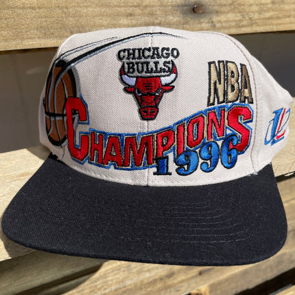 Vintage 1996 Chicago Bulls NBA Champions Logo Athletic Snapback Jordan (NEVER BEEN WORN)