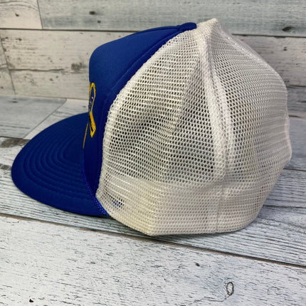 Custom Miller Time Vintage mesh Blue rope Snapback hat cap