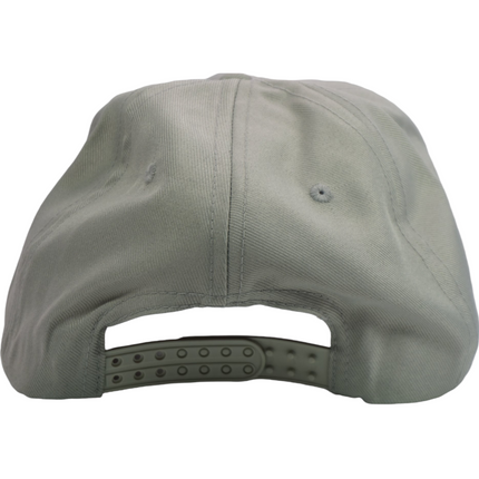 Vintage Light Gray Mid Crown Snapback Hat Cap with Rope