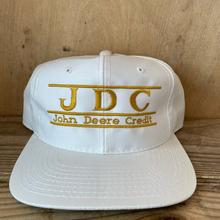 Vintage John Deere Credit White SnapBack Hat Cap