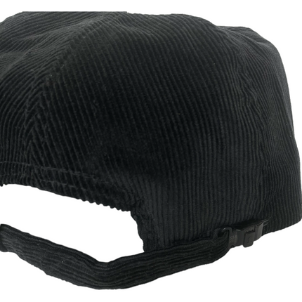 Vintage Stockmans Bar Black Corduroy Zipback Hat Cap
