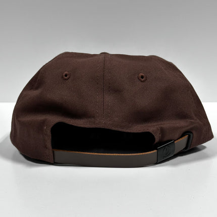 F’n Truckin Vintage Brown Strapback Hat Cap with rope Custom Embroidery