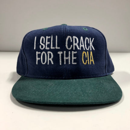 I SELL CRACK FOR THE CIA custom embroidered blue/green Hat Cap