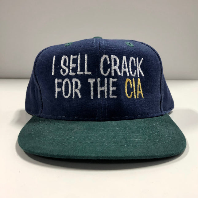 I SELL CRACK FOR THE CIA custom embroidered blue/green Hat Cap