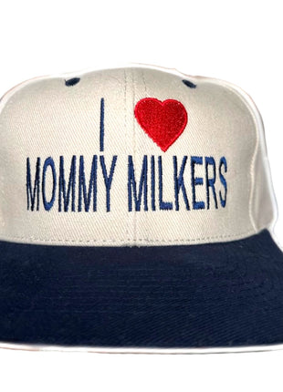 I love Mommy Milkers on a Vintage Strapback Hat Cap Custom embroidery