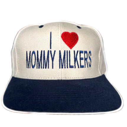 I love Mommy Milkers on a Vintage Strapback Hat Cap Custom embroidery