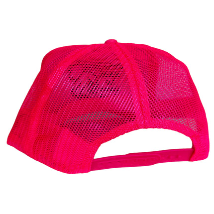 GIRLS JUST WANT TO HAVE FUN Pink Mesh Trucker SnapBack Cap Hat Custom Embroidered