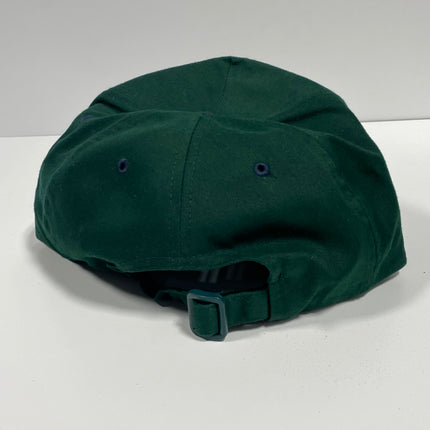 Hotter Than A Hoochie Coochie Vintage Navy Crown Green Brim Strapback Cap Hat Custom Embroidered