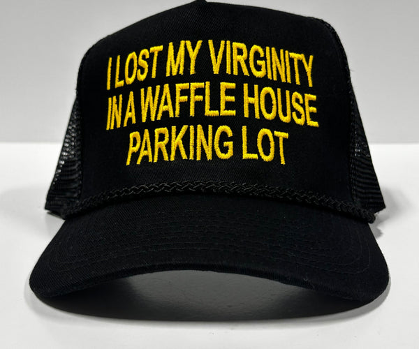 I lost my virginity in a Waffle House parking lot on a black mesh