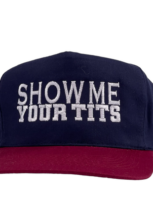 SHOW ME YOUR TITS Vintage Stapback Cap Hat Funny For Him or Her Custom embroidered