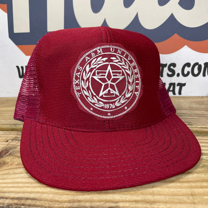 Custom Texas A&M Vintage Mesh Snapback Trucker Cap Hat Made in USA Original