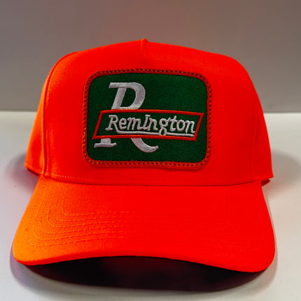 Custom Remington patch Orange SnapBack Cap Hat