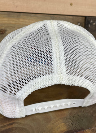 Custom Embroidered Music City Nashville TN Vintage Gray White Mesh Trucker Snapback Cap Hat Made in USA