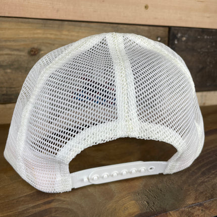 Custom Embroidered Music City Nashville TN Vintage Gray White Mesh Trucker Snapback Cap Hat Made in USA